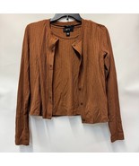 BCX Juniors Womens M Brown Ribbed Tank Top and Cardigan Set PREOWNED AH82 - $40.17 CAD