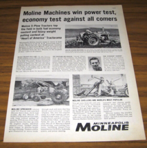1959 Print Ad Minneapolis-Moline 5 Star Tractor, Sheller, Spreader - £12.19 GBP
