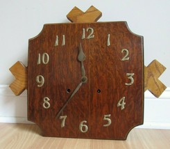 Antique Mission Style Arts And Crafts Wall Clock Wm L Gilbert Movement - £67.24 GBP