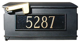 Lewiston Personalised Mailbox With Three Cast Aluminum Address Plates - £392.36 GBP