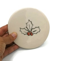 1Pc Handmade Ceramic Coaste for Drinks Pottery Christmas Home Decor Hand Painted - £23.73 GBP+