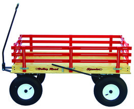 HUGE WAGON Valley Road AMISH Steel Frame Wood with Brake in four Colors - £556.87 GBP