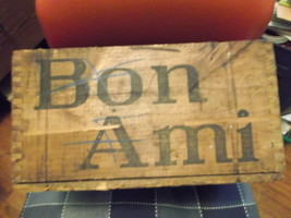Bon Ami Cleanser Dovetail Wooden Box with Ad - $175.00