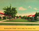 Vtg Linen Postcard San Antonio Texas TX Bungalow Court 815 East Ashby Un... - $35.59
