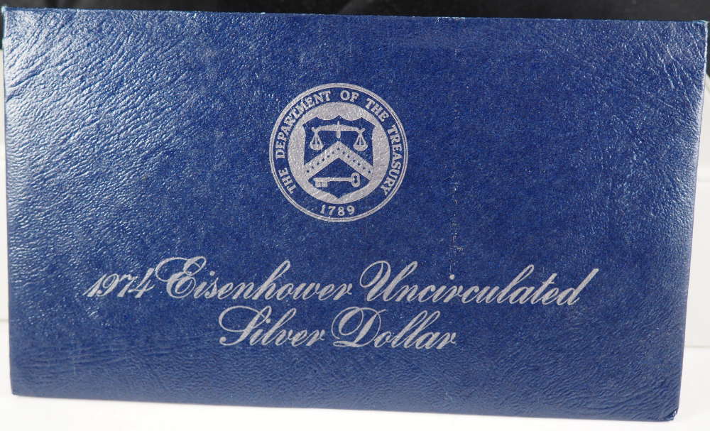 1974 S Eisenhower Dollar Ike 40% Silver US Mint Blue Pack BU US Coin SKU... - $19.95