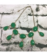 Vintage Coldwater Creek Statement Necklace Green Gold-Tone Fashion Jewelry - £15.49 GBP