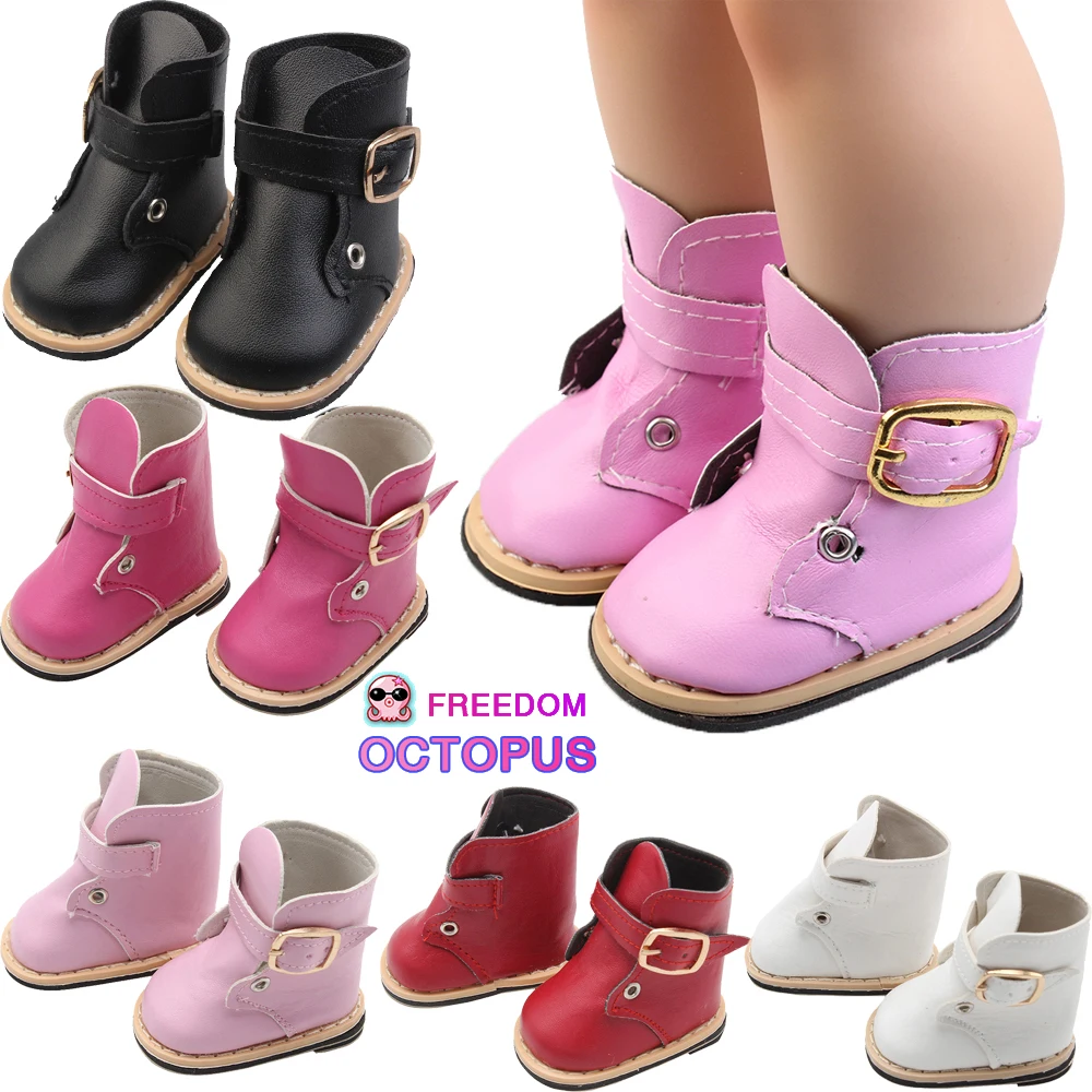 18 Inches American Doll Boots High Quality 6 Colors Leather Girl Doll Shoes For - £8.55 GBP+