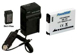 Battery + Charger for Samsung L200 M110 EC-WB700ZBPBCA SL105 SL203 SL310... - £14.28 GBP