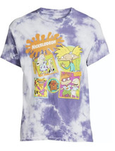 Nickelodeon Rugrats Ren &amp; Stimpy Hey Arnold TV Shows Tie Dye Tee Mens Shirt M - £16.33 GBP