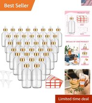 50 Pcs 4 oz Glass Dropper Bottle 120 ml Tincture Bottles with Dropper La... - $97.33