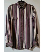 Vintage Eddie Bauer Mens Shirt Size XL Striped 90s Elkhorn Twill Outdoor  - $32.59 CAD