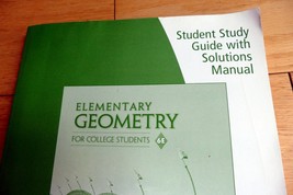 Elementary Geometry 6E for College Students: Student Study Guide with So... - $22.25