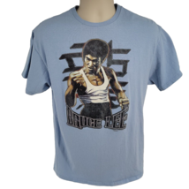 Bruce Lee Men's T-shirt Size L Blue Delta The Dragon - £15.69 GBP