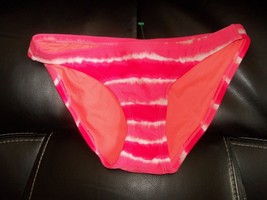 Xhilaration Pink/White Tie Dye Stripe Bikini Bottoms Size XS Women&#39;s NWOT - £11.48 GBP