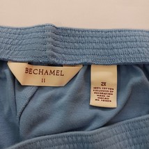 Bechamel Women's Size 2X Blue Maxi Pull-On Elastic Waist Skirt With Pockets image 3