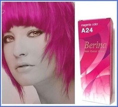 Berina A24 Pink Magenta Hair Colour Permanent Cream Hair Dye - £12.31 GBP