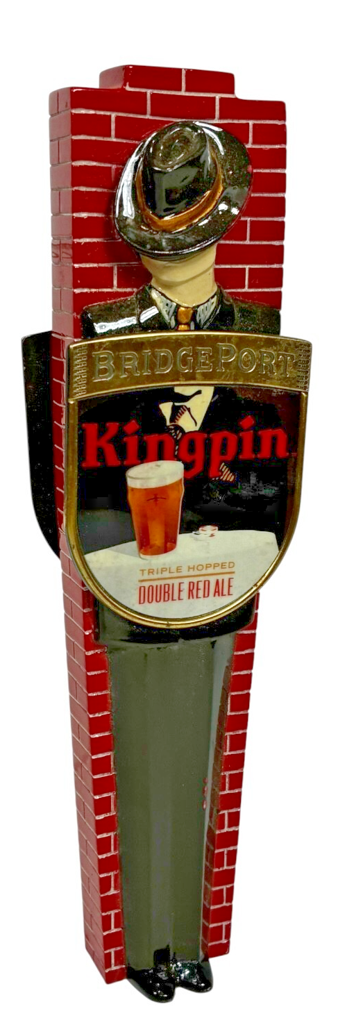 BridgePort Kingpin Triple Hopped Double Red Ale Draft Beer Tap Handle 10.5" Item image 3