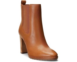 New Lauren Ralph Lauren Brown Leather Botties Boots Size 8.5 M $185 - £83.39 GBP