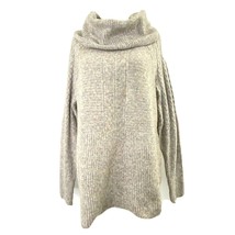 Liz Claiborne Petite Sweater size Large Cowl Neck Long Sleeve Pullover Gray - £20.81 GBP