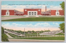 Postcard New Senior High-Junior College and Stadium Meridian Mississippi - $3.75