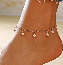 Bohend Boho Anklet Bracelet Gold Star Ankle Bracelets Beach Foot Chains ... - £27.52 GBP