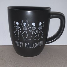 Rae Dunn Halloween “Happy Halloween&quot; Matte Black Mug Pottery Artisan Collection - £10.25 GBP