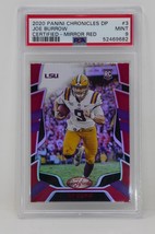 2020 Panini Chronicles Draft Picks Certified #3 Joe Burrow RC Mirror Red PSA 9 - £94.13 GBP