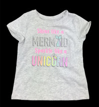 Garanimals Girls Shirt Shine Like A Mermaid Sparkle Like A Unicorn Size 2T - £16.08 GBP