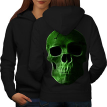 Green Skeleton Rock Skull Sweatshirt Hoody Devil Head Women Hoodie Back - £17.37 GBP