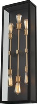 Wall Sconce KALCO ASHLAND Contemporary 6-Light Large Sanded Gold Matte Black - £3,092.13 GBP
