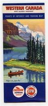 RPM Chevron Western Canada Points of Interest &amp; Touring Map 1956 H M Gou... - $17.82