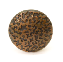 Vintage Copper Tone Ornate Drawer Cabinet Knob Handle 1 1/4&quot; dim. - £1.76 GBP