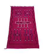  Beni Ourain Small carpet Rug Rug-wool rug,Rug, berber pink color rug ha... - £95.90 GBP