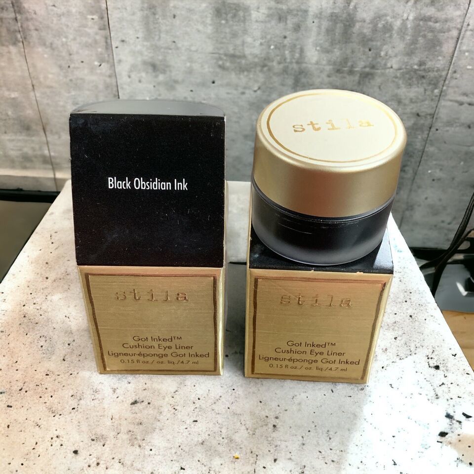 2 STILA  BLACK OBSIDIAN Got Inked Cushion Liquid Eyeliner Long Wear NIB ... - $12.62