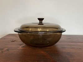 Pyrex Visions Corning Ware Casserole Pot Dish 024-C Lid Handles 2 Qt Vintage - £23.22 GBP