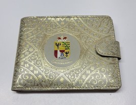 Vintage German Lichtenstein Coat of Arms Crest Sign Wallet Gold Beige - £23.72 GBP