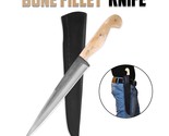 Bone Handle New Fixed Blade Knife Set Full Tang w/Leather Sheath - $26.17