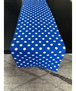 Polka Dot Table Runner ~ 42x11 ~ unlined ~ bedroom dresser scarf camper ... - $14.01