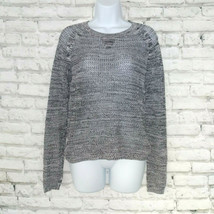 A.n.a A New Approach Sweater Womens Medium Black White Marled Crew Neck ... - $19.95