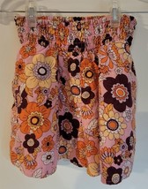 Womens XS Wild Fable Multicolor Retro Flowers Linen Blend Shorts - £8.60 GBP