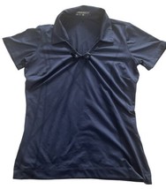 Nike Golf Women’s Dri-Fit Navy Blue Polo Collared Shirt Bow Detail Small Cute! - £23.09 GBP