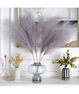 4Pcs Gray Long Pampass Grass Branches 35&#39;&#39; Artificial Pampas Grass Natur... - $26.72