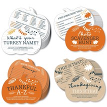 Big Dot of Happiness Happy Thanksgiving - 4 Fall Harvest Party Games - 10 Cards  - £23.46 GBP