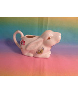 Grace&#39;s Tea-ware Porcelain Bunny Creamer Flowers &amp; Butterflies - Gold Trim - £12.41 GBP