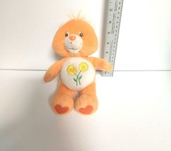 Care Bear Friend Bear w/ Flowers Orange 8” Plush Stuffed Animal Toy Vintage - £10.27 GBP