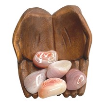 6X Apricot Agate Tumbled Stones 30-40mm Reiki Healing Crystals Cleanse t... - $8.41