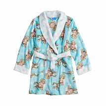 Frozen Girls Blue Disney  Plush Knee Length Robe Bathrobe SIZE 10 New With Tags - £25.22 GBP