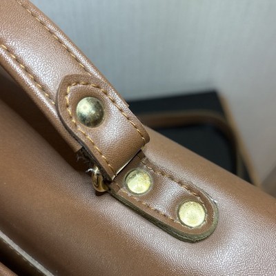 Vtg Coach Briefcase Messenger Bag Full Grain Leather Tobacco Brown 1980s USA Item image 8