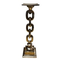 Large Metal Chain Pillar Candle Holders For Decor Stand 20” Tall Brutalist Decor - £45.05 GBP