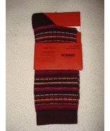 NIP Missoni for Target Purple Stripe Crew Socks Womens Shoe Size 4-10  - $15.00